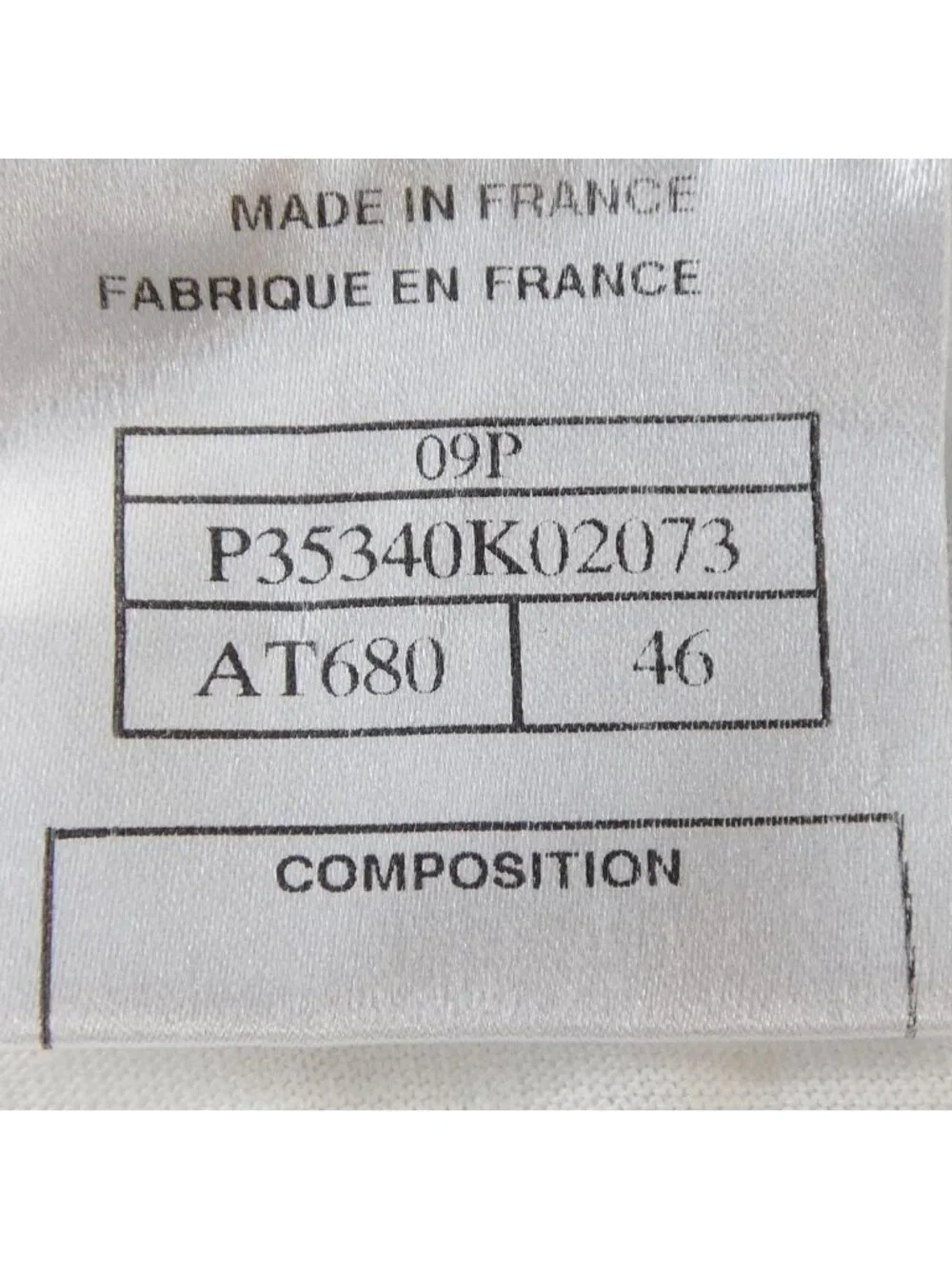 Chanel T-Shirt White 46 Translucency